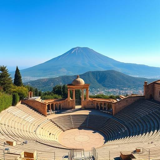 Il Teatro Greco di Taormina con l'Etna sullo sfondo